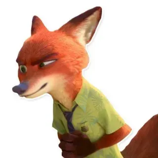 🦊 Nick Wilde Zootopia fuchs, cartoon, animation, tier, disney, zoomania, charakter telegram sticker