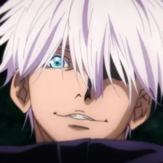 ✖️ Gojo Satoru Jujutsu Kaisen Anime, Manga, Gojo Satoru, Jujutsu Kaisen, Personaggio, Capelli Bianchi, Un Occhio telegram sticker