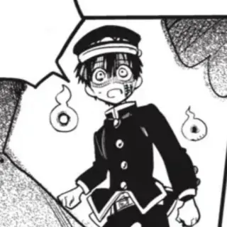 🍚 Hanako-kun Toilet-bound Hanako-kun anime, manga, character, ghost, supernatural, school uniform telegram sticker