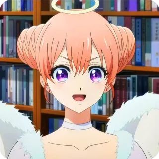 🙂 anime, angel, halo, cute, wings telegram sticker