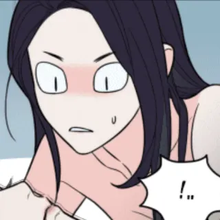 😩 !.. animé, dessin animé, choc, surprise, exclamation, expression, webtoon telegram sticker
