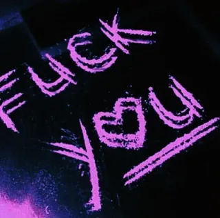 💜 FUCK YOU beleidigend, fluchen, typografie, fick, du telegram sticker