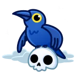 Reaper Skull Emoji telegram emojis 🐦⬛️