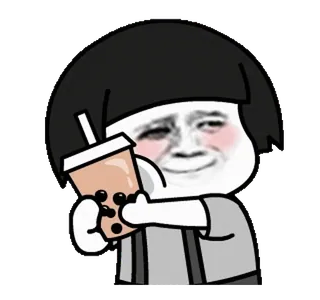 ➖ Cartone animato, Meme, Emozione, Tè, Boba, Divertente telegram sticker