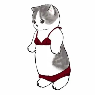 🥞 cat, bikini, cute, cartoon telegram sticker