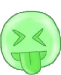 😝 emoji, doente, verde, rosto, língua, nojo whatsapp sticker