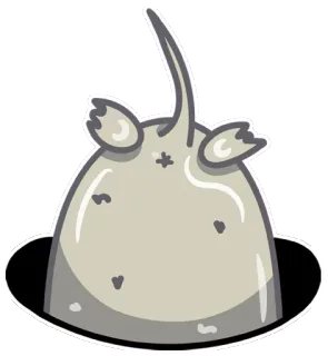 😛 animal, cartoon, stingray, cute, sea creature telegram sticker
