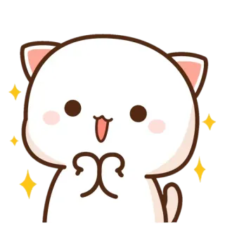 ✨ dễ thương, mèo, lấp lánh, đáng yêu, vui vẻ telegram sticker