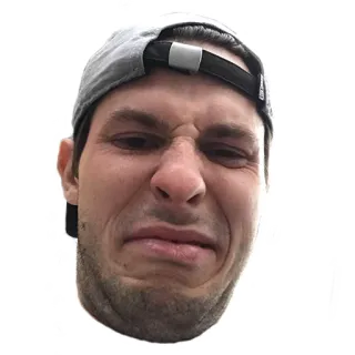😡 visage, grimace, expression, homme, personne, contrarié, dégoût telegram sticker