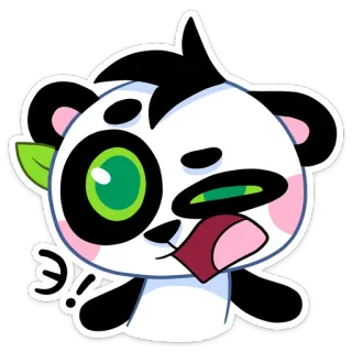 😡 !!! Panda, Dessin animé, Animal, Kawaii, Mignon telegram sticker