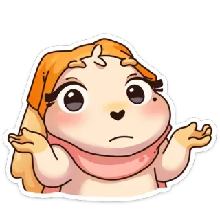 🤷‍♂️ Desenho animado, Personagem, Ilustração, Pergunta, Dar de ombros, Inseguro, Expressão whatsapp sticker