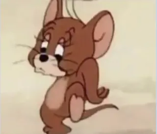 🥺 Jerry Tom and Jerry cartoon, mouse, animal, funny, cute telegram sticker