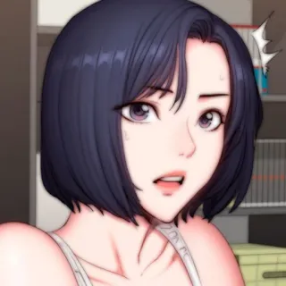 💭 kobieta, kreskówka, twarz, ilustracja, postać, anime telegram sticker