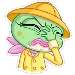 🤦‍♀️ frog, disgust, safari, animal, cartoon telegram sticker