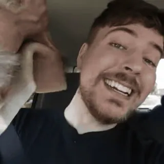 👨🦳 MrBeast youtuber, mrbeast, promi, influencer, lächeln, vlogger telegram sticker