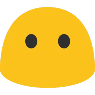 😶 blob, emoji, yellow, face, simple, cartoon telegram sticker