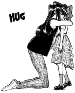 🤗 HUG Abraço, Anime, Amizade, Afeição, Mangá, Saudável, Fofo whatsapp sticker