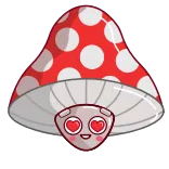 😍 mushroom, cartoon, cute, food, kawaii, fungus telegram sticker