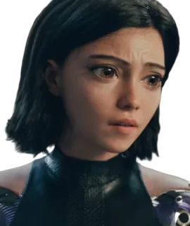 🥺 Alita Alita: Battle Angel Alita, Cyborg, Battle Angel, Filme, Ficção Científica, Mangá whatsapp sticker