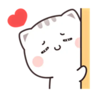 💕 cat, cute, love, heart, animal, sticker telegram sticker