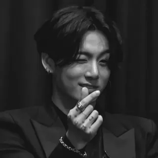 ⛓️ Jungkook Jungkook, BTS, K-pop, singer, wink, hand gesture telegram sticker