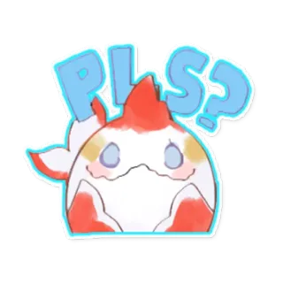 🙏 PLSS? fofo, peixe, pedido, por favor, kawaii, animal telegram sticker