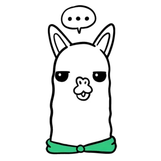 😯 lhama, desenho animado, animal, fofo, adesivo whatsapp sticker