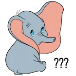 🙃 Dumbo Desenho animado, Elefante, Disney, Fofo, Animal, Orelhas grandes whatsapp sticker
