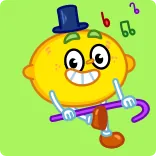 🕺 limón, dibujos animados, música, baile, feliz, fruta whatsapp sticker