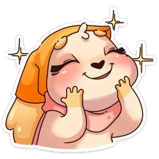 ☺️ собака, милый, мультик, животное, счастливый, каваи whatsapp sticker