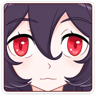 😑 anime, cartoon, sticker, cute, girl, character telegram sticker