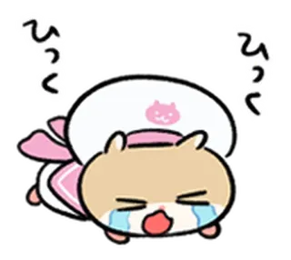 🐹 น่ารัก, ร้องไห้, สัตว์, แฮมสเตอร์, เศร้า, คาวาอิ whatsapp sticker