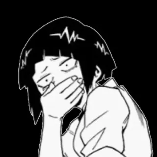 😂 Kyoka Jiro My Hero Academia anime, character, kyoka jiro, my hero academia, expression, shock, surprise telegram sticker