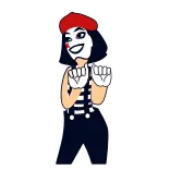 Mime Girl telegram stickers