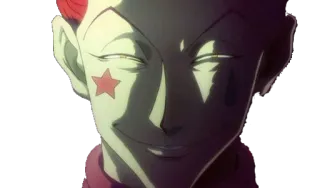 🌚 Hisoka anime, hunter x hunter, villain, creepy, smirk telegram sticker