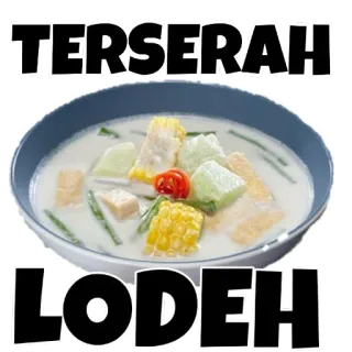 🥘 TERSERAH
LODEH еда, суп, индонезийская кухня, лодех, кокосовое молоко, овощи telegram sticker