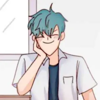 🧊 Garoto anime, Fofo, Desenho animado, Feliz, Personagem telegram sticker