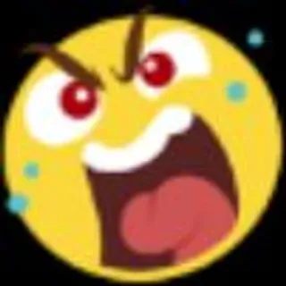 🌟 emoji, colère, cri, fou, expression, visage telegram sticker