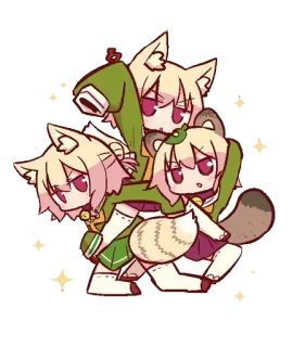 🦊 Anime, Tanuki, Animal, Mignon, Kawaii, Autocollant telegram sticker