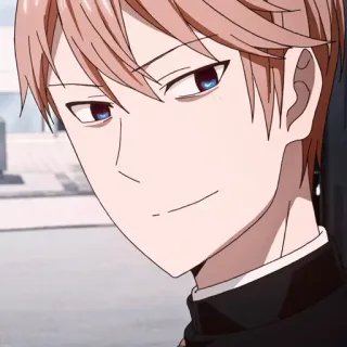 🙂 Miyuki Shirogane Kaguya-sama: Love Is War Anime, Männlich, Lächelnd, Porträt, Miyuki Shirogane telegram sticker