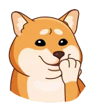 😂 dog, shiba inu, thinking, meme, funny whatsapp sticker