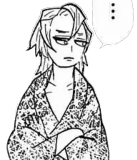 😒 ... Anime, Mangá, Expressão, Desenho animado, Personagem telegram sticker