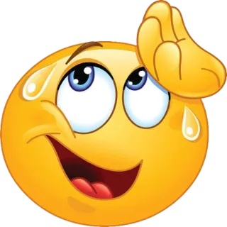 😮‍💨 emoji, sweat, nervous, anxious, facepalm telegram sticker