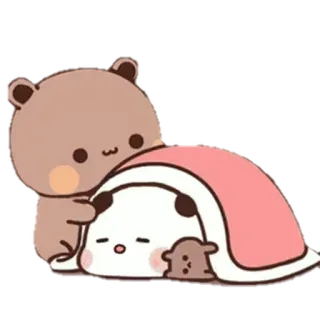 🐍 Cartoon, Bär, Panda, Süß, Tiere, Schlaf, Undercover whatsapp sticker
