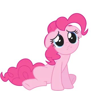 😔 Pinkie Pie My Little Pony Dibujo animado, Pony, Rosa, Llorando, Triste, Animación telegram sticker