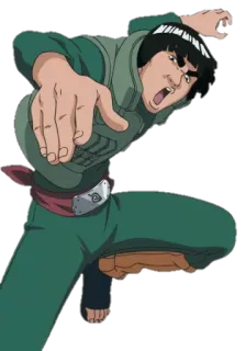 😡 Might Guy Naruto อนิเมะ, ศิลปะการต่อสู้, ตัวละคร, นารูโตะ, ไมโตะ ไก telegram sticker
