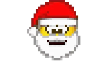 🎅 Santa Claus 크리스마스, 산타, 픽셀 아트, 휴일, 축제, 수염 whatsapp sticker
