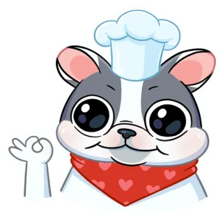 🧑‍🍳 animal, cachorro, chef, fofo, sticker, ok telegram sticker