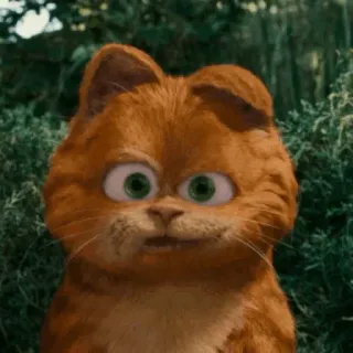 🤣 Garfield cat, cartoon, funny, expression, meme telegram sticker