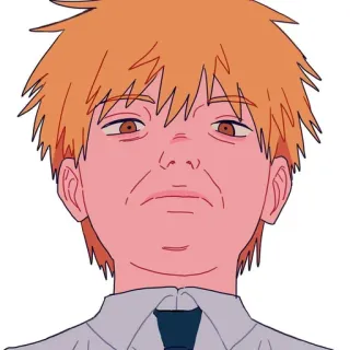 😐 Denji Chainsaw Man Аниме, Манга, Денджи, Человек-бензопила, Портрет, Смешной telegram sticker